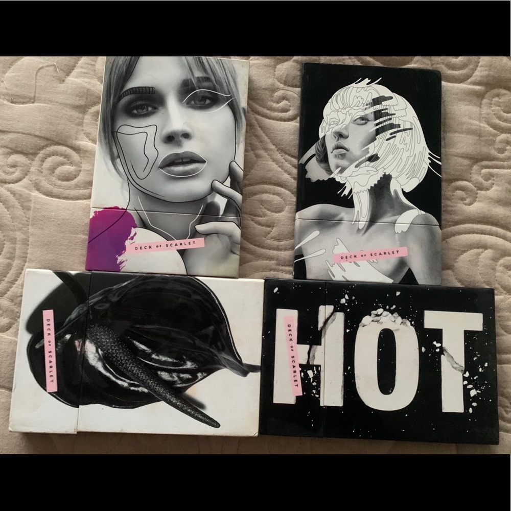 4 DECK OF SCARLETT PALETTES